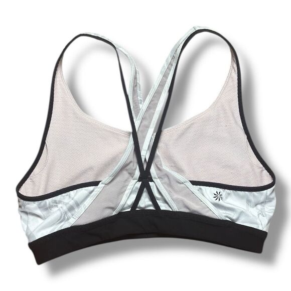 Athleta Gray and Black Sports Bra Racerback Design Sz S - Picture 4 of 8